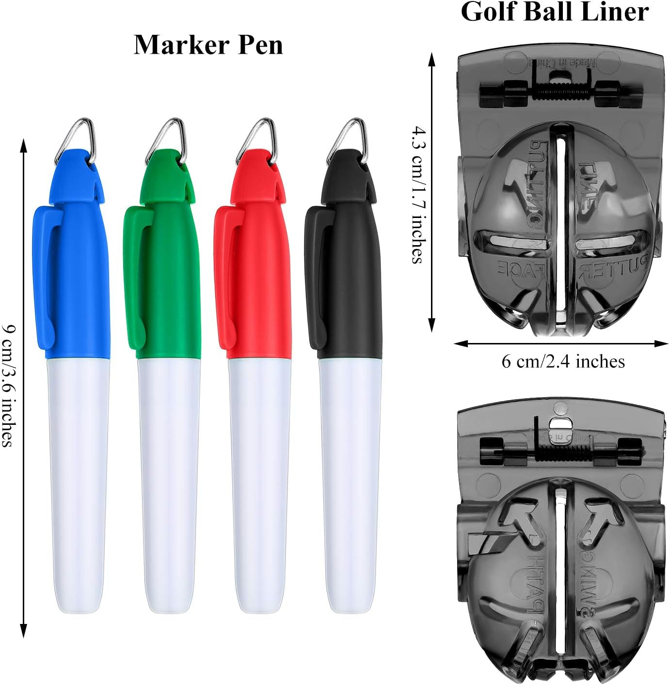 22 Pcs Golf Accessories Kit Golf Essentials Club Cleaning Kit for Men Include Cleaning Brush Towel Marking Pen Line Marker Tee Holder with Tee Repair Divot Tool for Christmas Ideal Gift(Black)