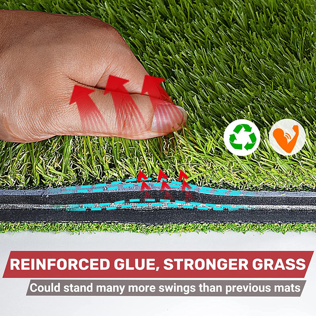 Foldable Heavy-Duty Golf Hitting Mat with 10Mm EVA Backing for Indoor/Outdoor Swing & Chipping, Golf Accessories & Gift for Men & Women